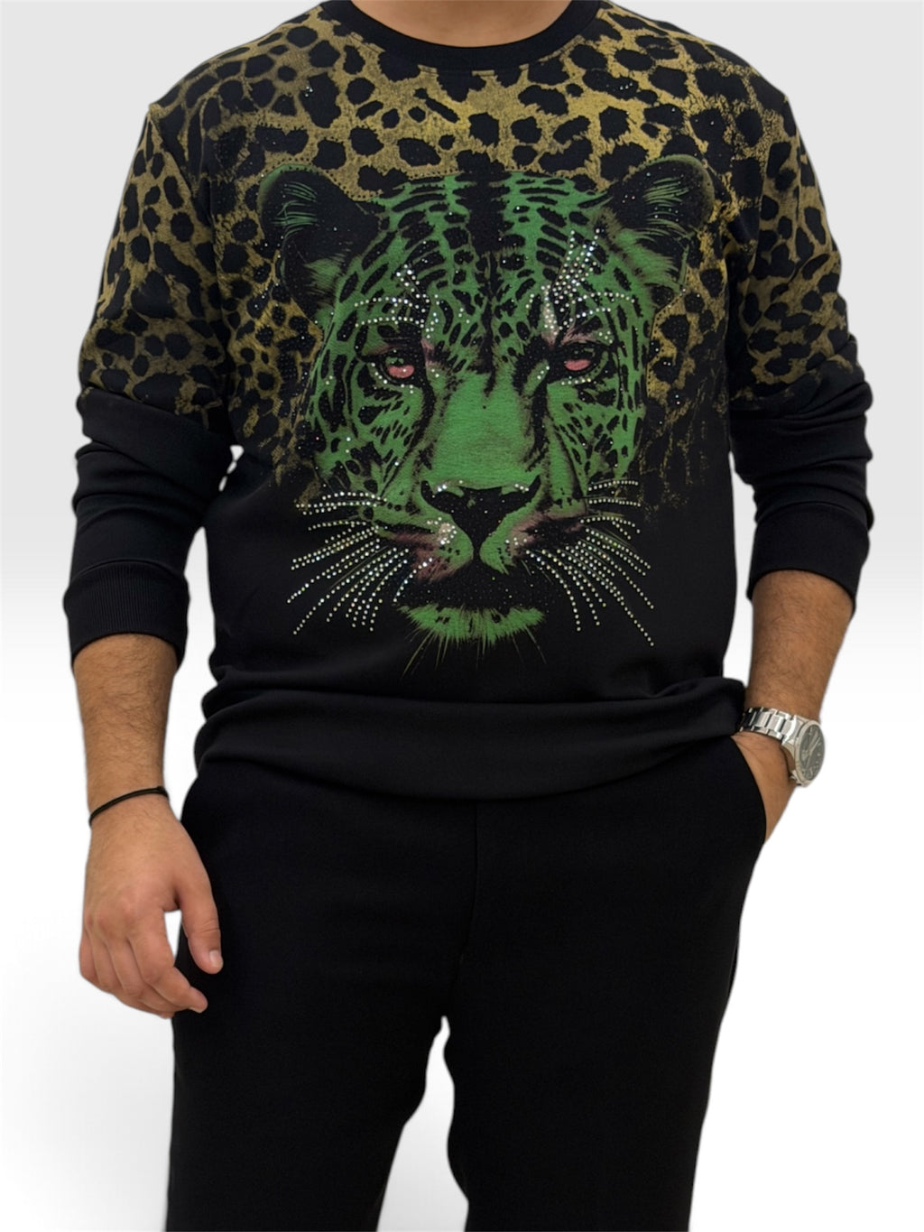 AAYA SHER T-SHIRT - GREEN-GOLD