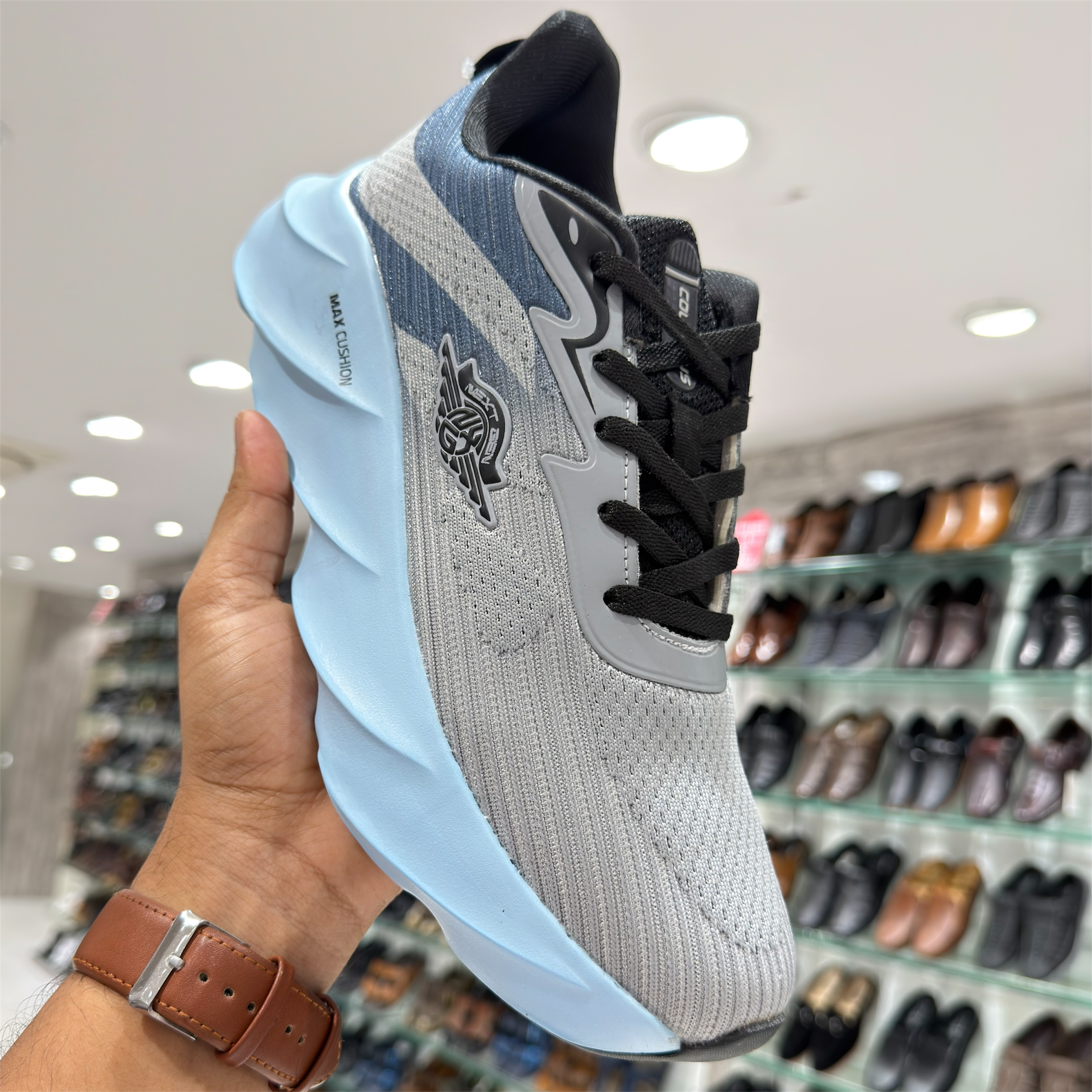 COLUMBUS VELOCITY BURST SPORT SHOES FOR MEN -- GREY MINT