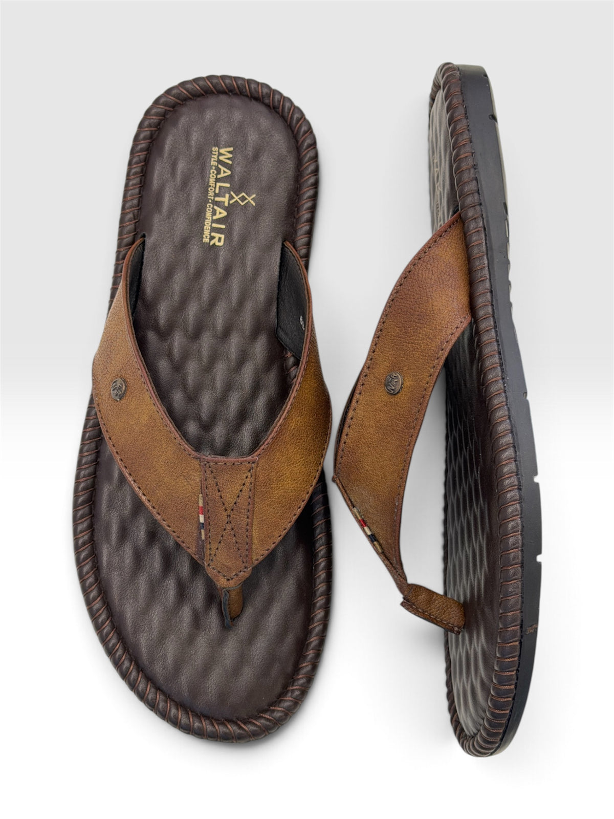 WALTAIR V SHAPE-SLIPPERS - BROWN