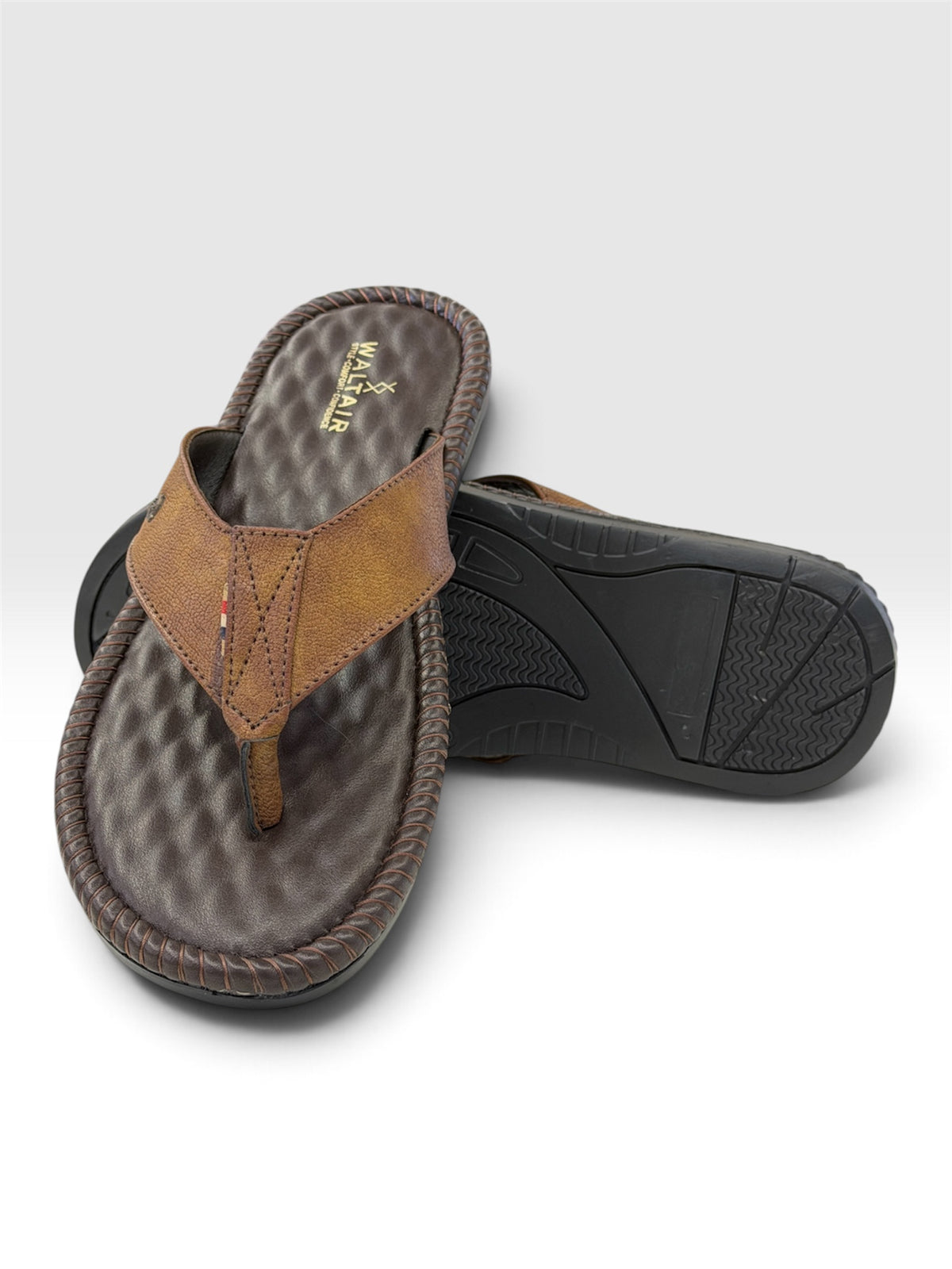 WALTAIR V SHAPE-SLIPPERS - BROWN