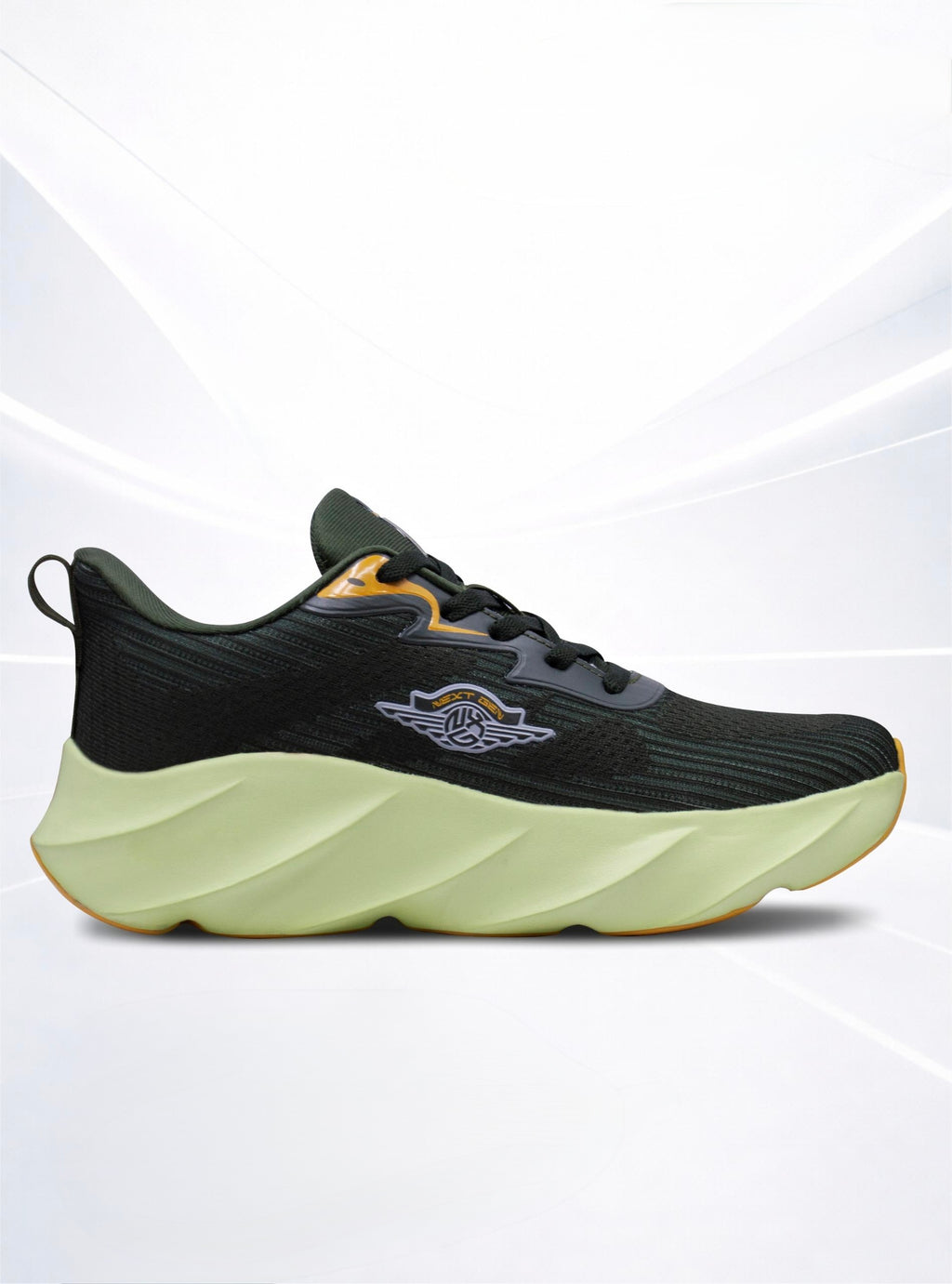COLUMBUS VELOCITY BURST SPORT SHOES FOR MEN -- OLIVE GREEN
