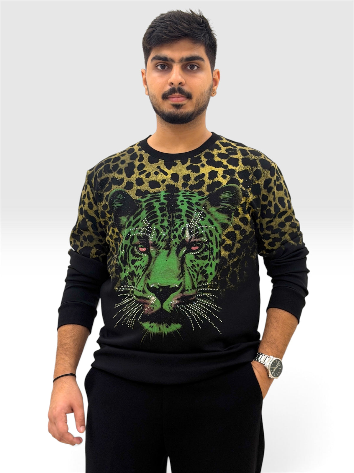 AAYA SHER T-SHIRT - GREEN-GOLD