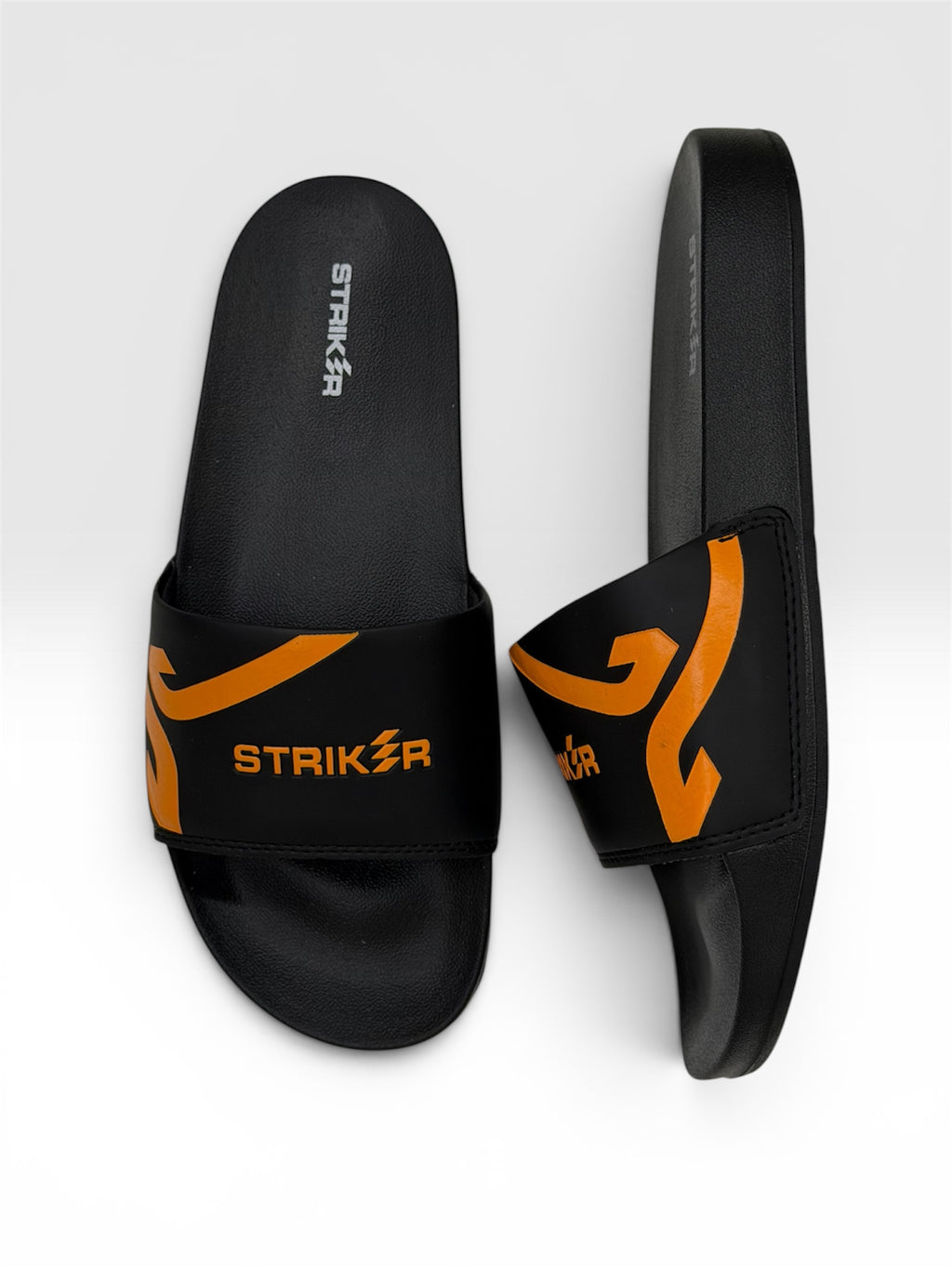 STRIKER SLIDERS BLACK / ORANGE FOR MEN