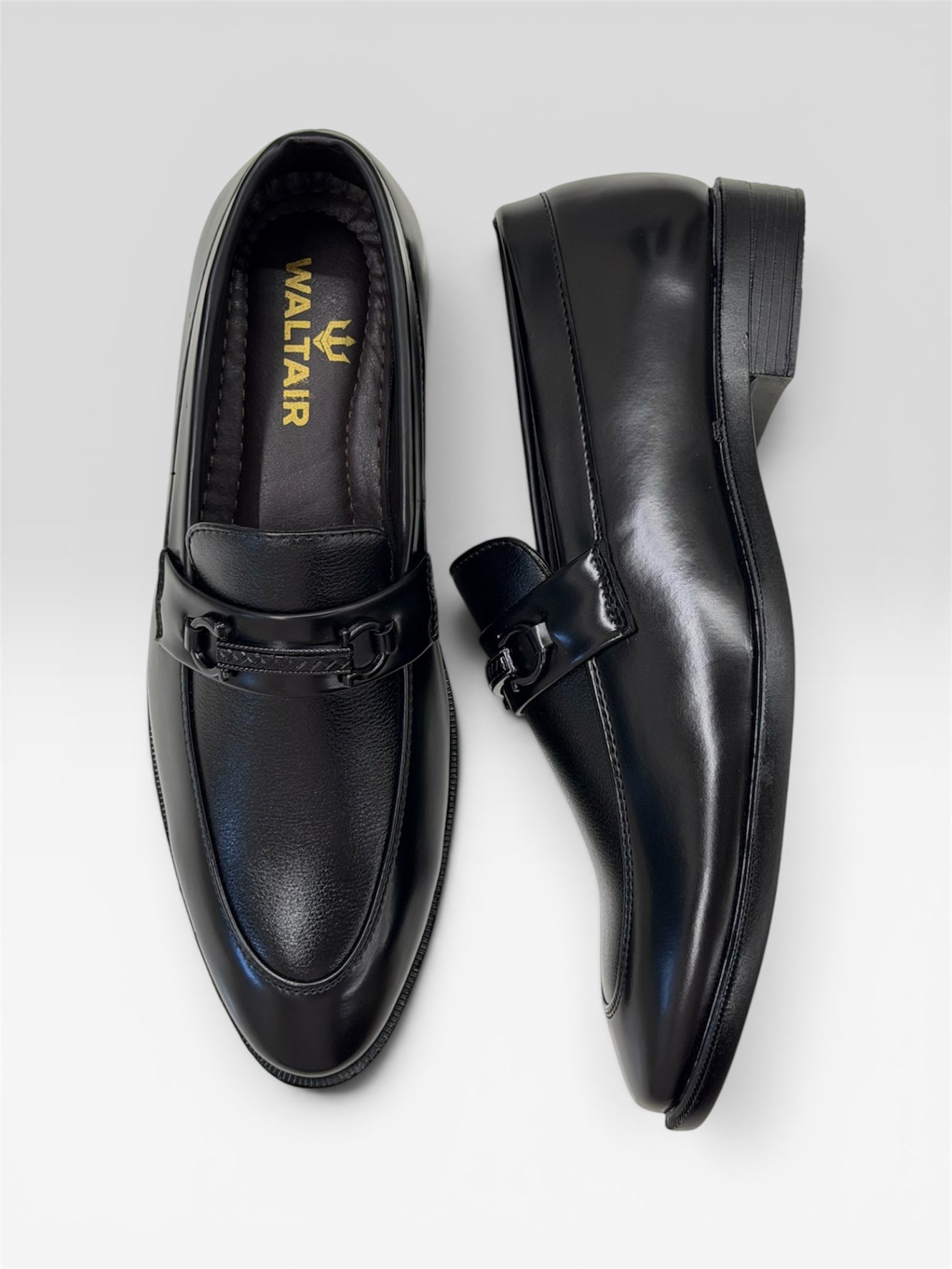 WALTAIR BLACK LOAFERS FOR MENS