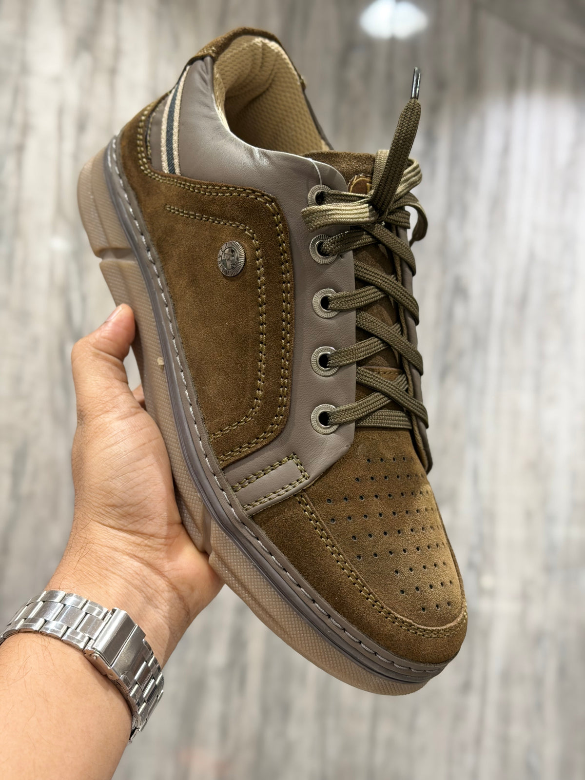 FIT & FINE CASUAL SHOE OLIVE GREEN