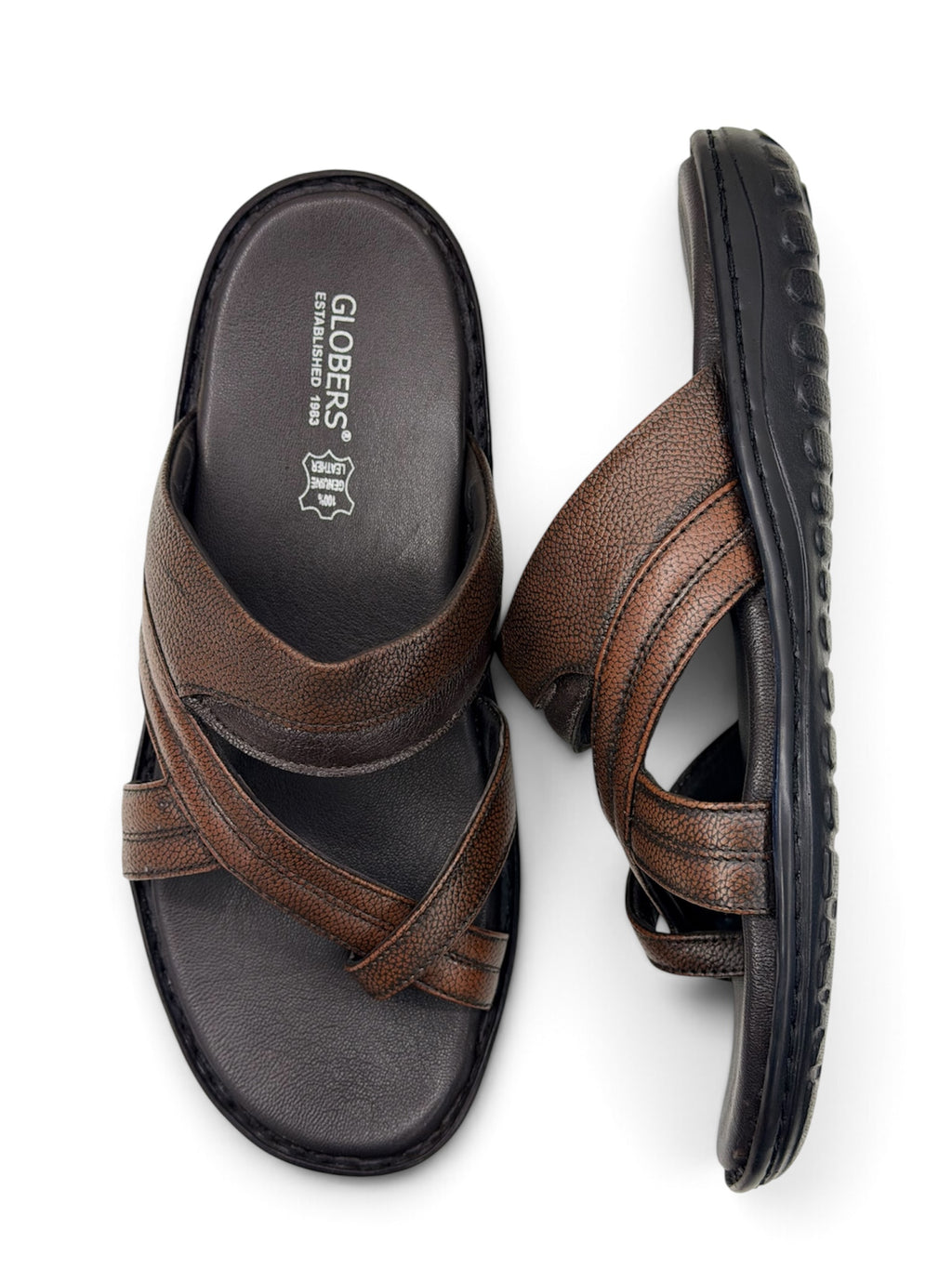 GLOBERS CHAPPALS FOR MENS BROWN