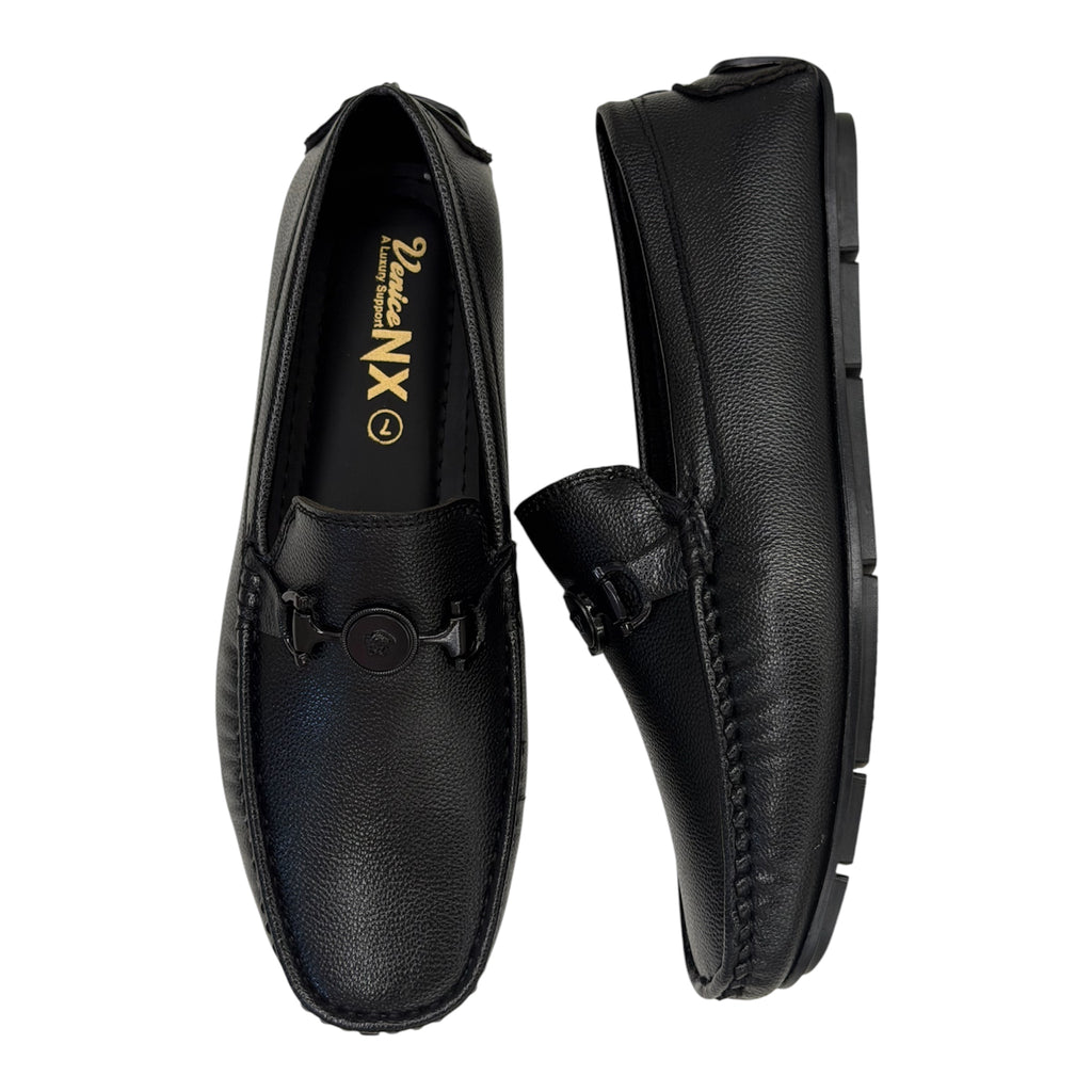 WALTAIR VENICENX BLACK LOAFERS MENS