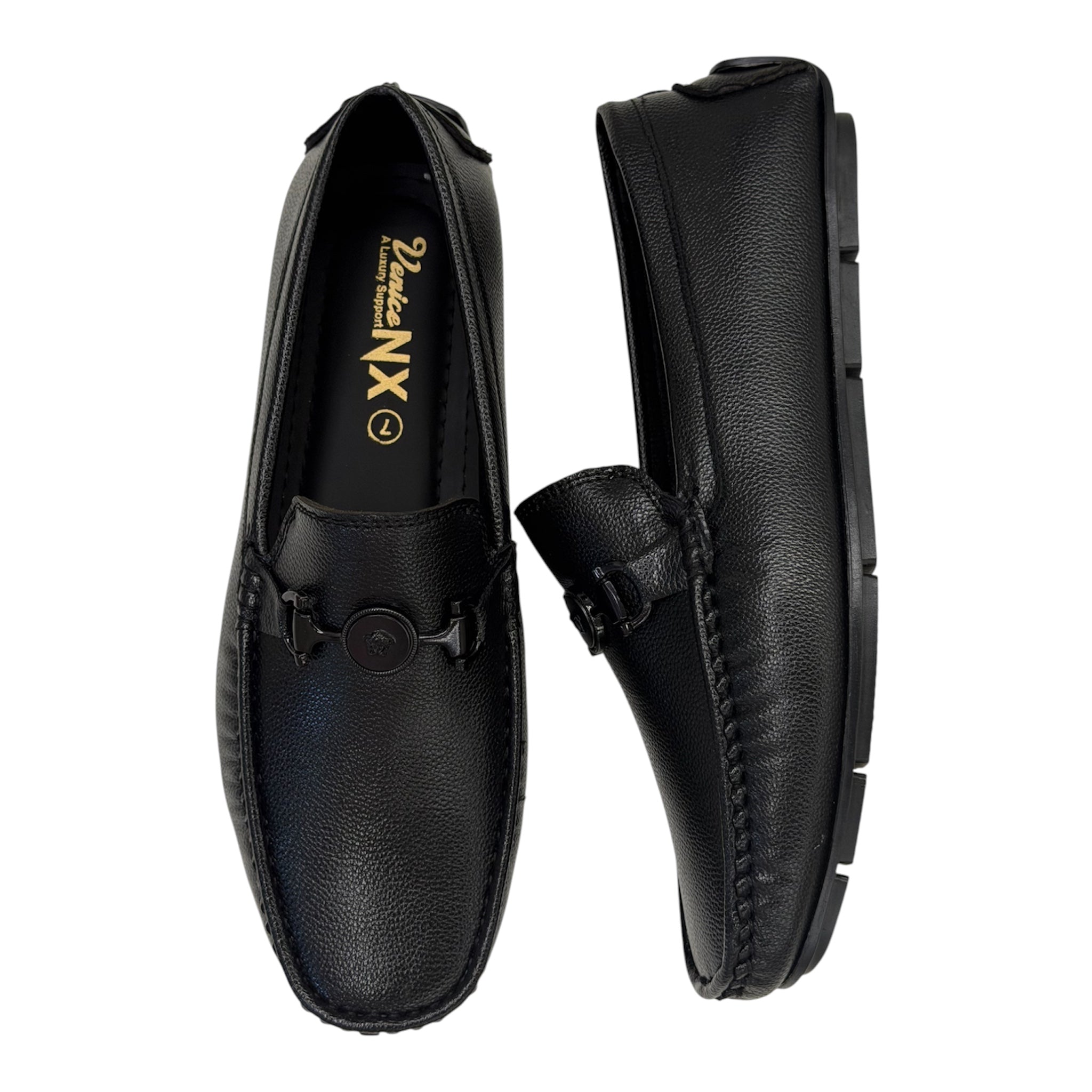 WALTAIR VENICENX BLACK LOAFERS MENS