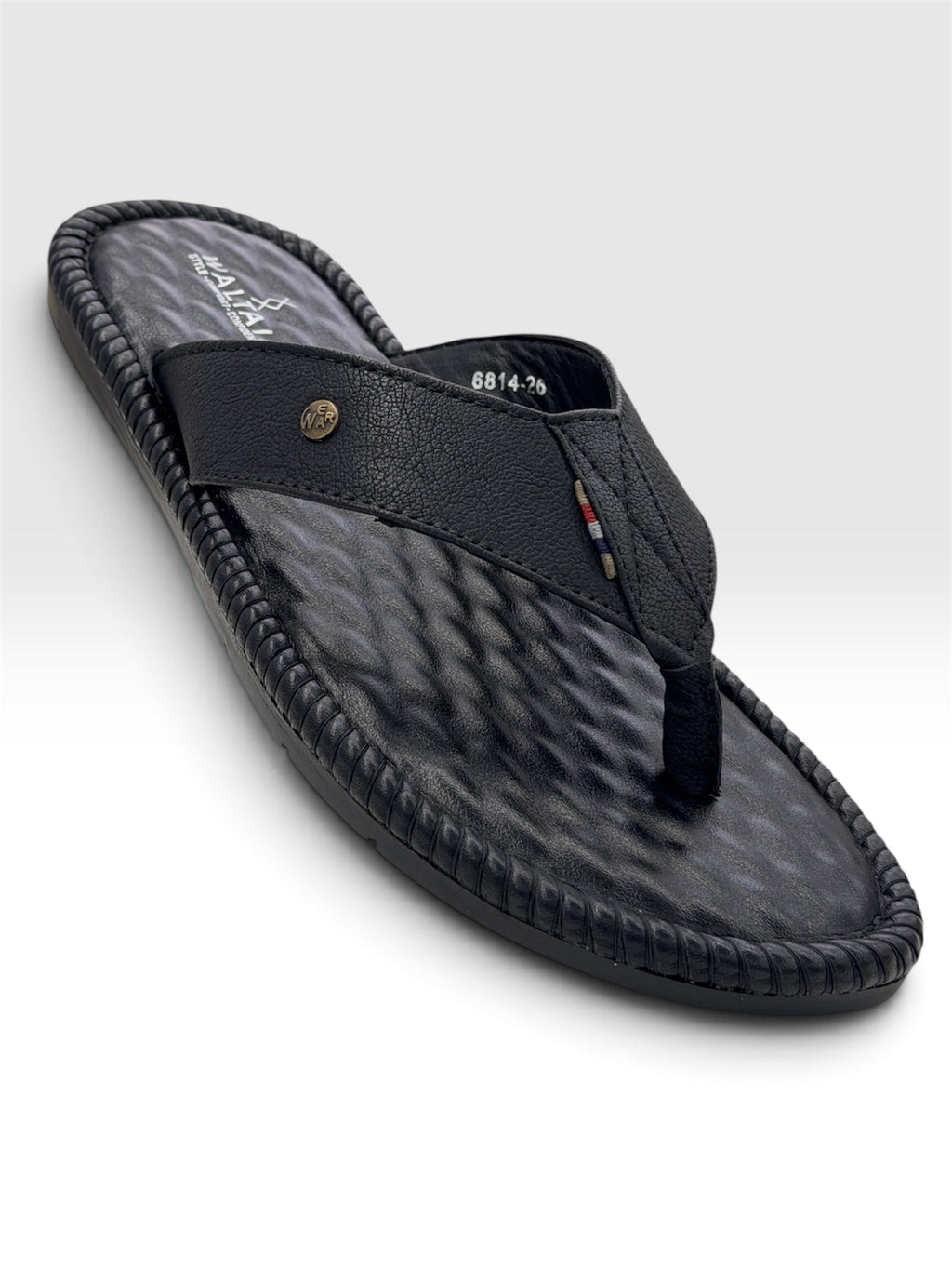 WALTAIR V SHAPE-SLIPPERS - BLACK