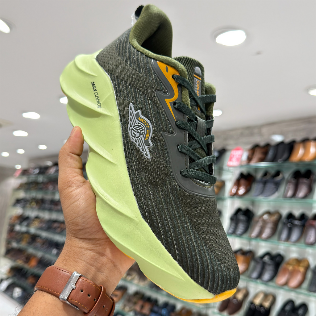 COLUMBUS VELOCITY BURST SPORT SHOES FOR MEN -- OLIVE GREEN
