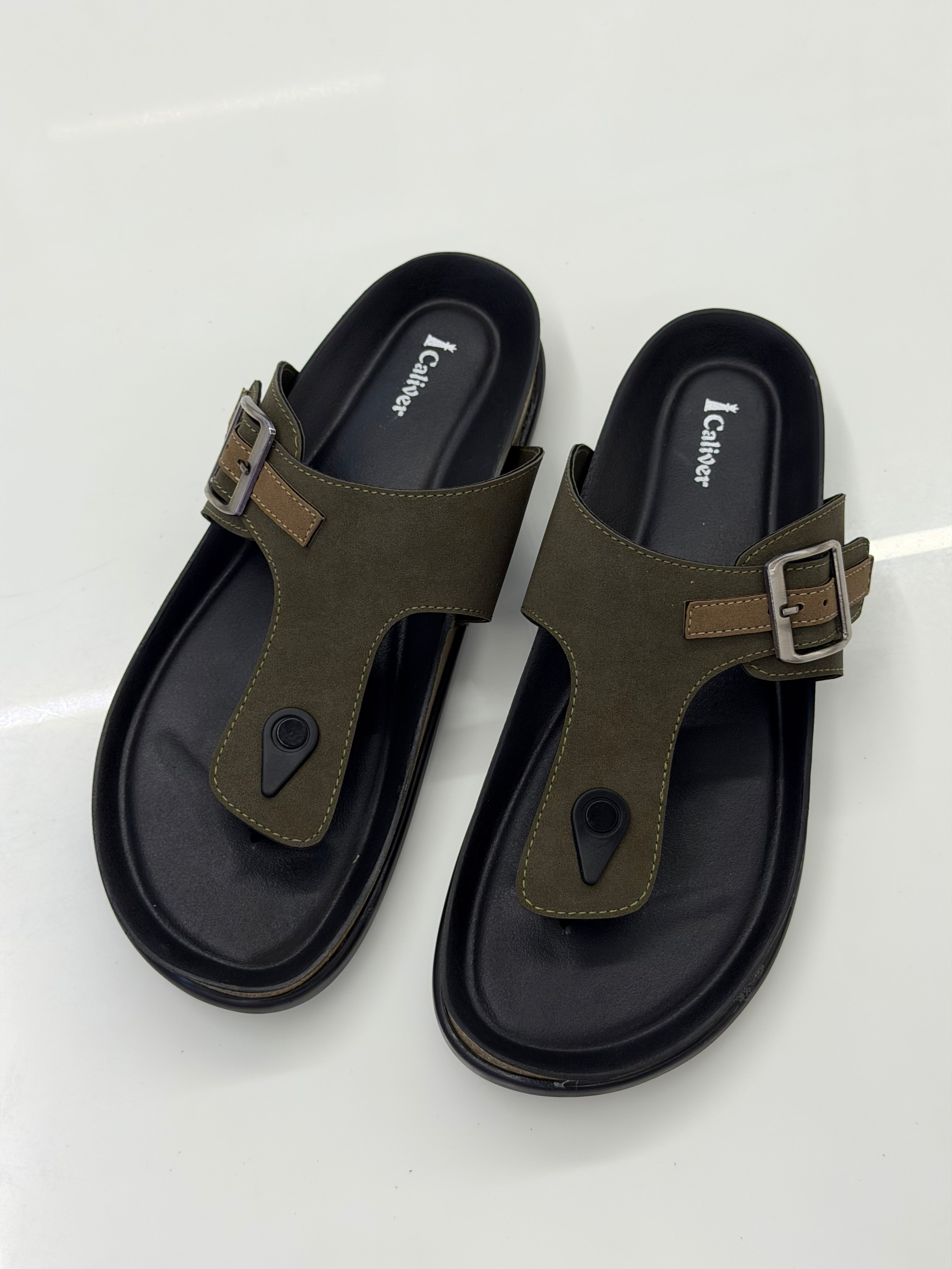 CALIVER OLIVE GREEN V SHAPE
