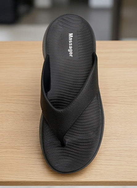 MASSAGER BLACK GREY SLIPPERS
