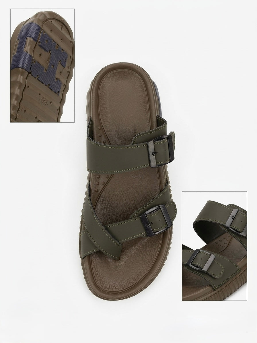 WOOLCHEF "OG" OLIVE SANDALS FOR MEN