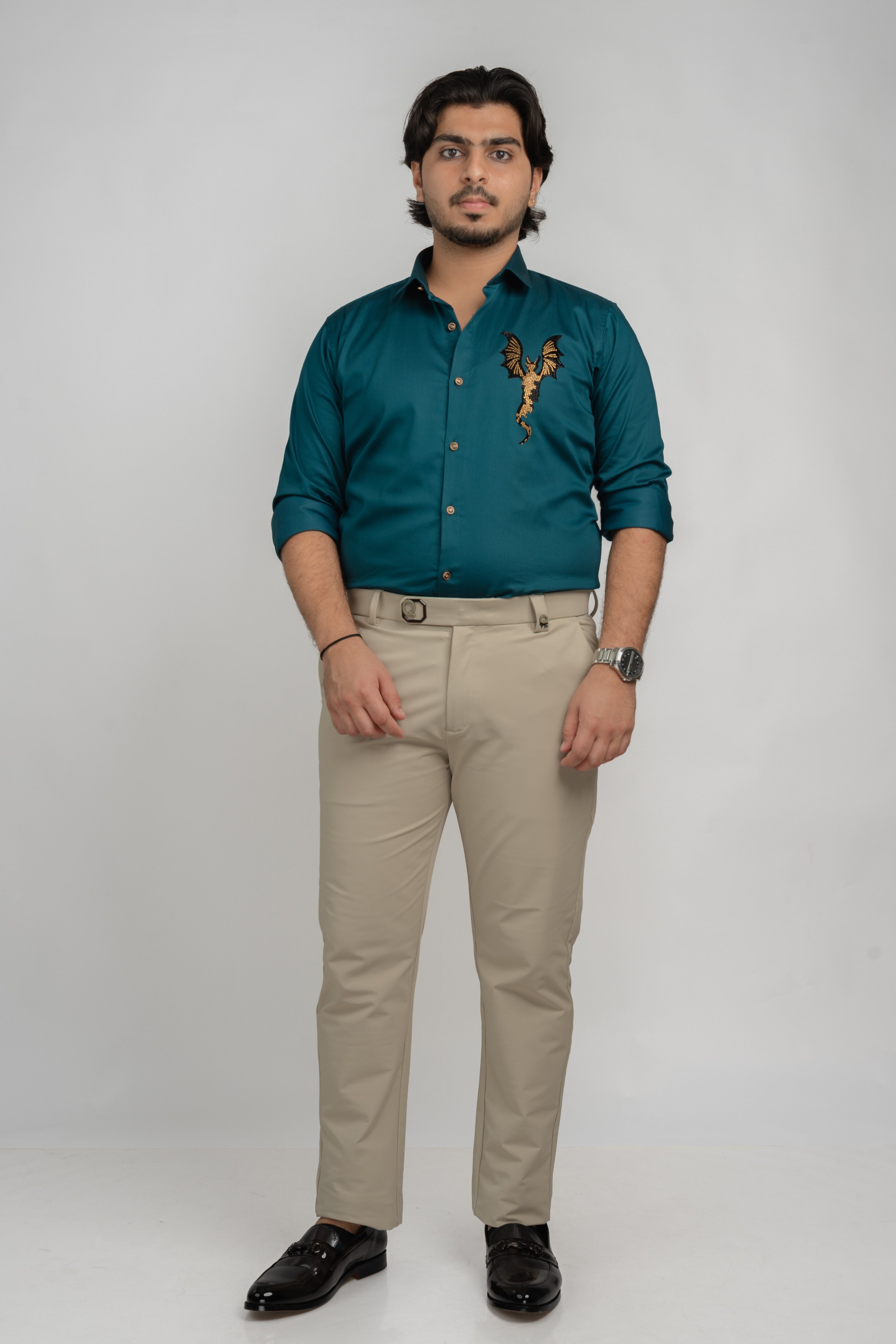 Batman Teal blue Full Sleeve Shirt