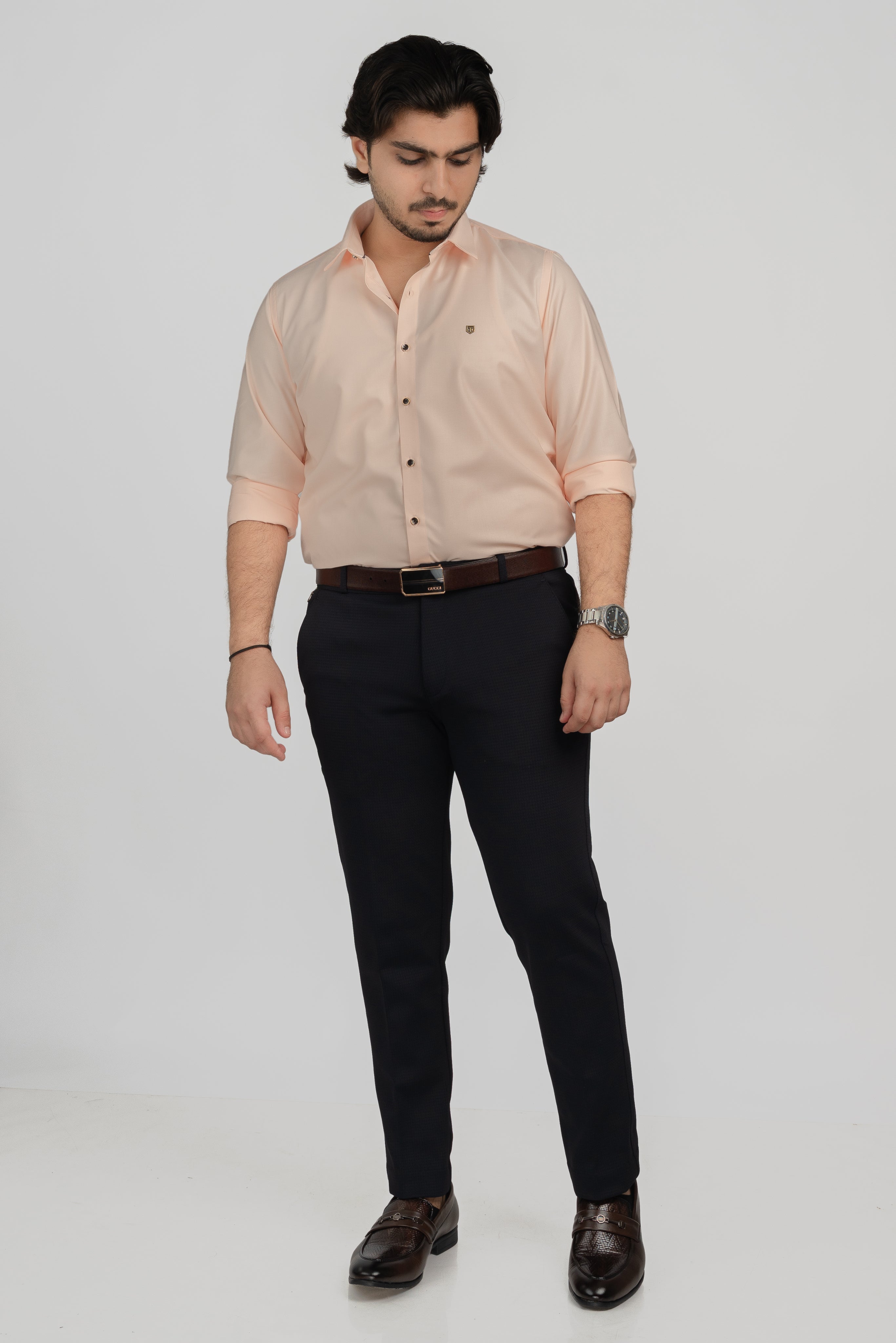 Plain Peach full sleeve shirt