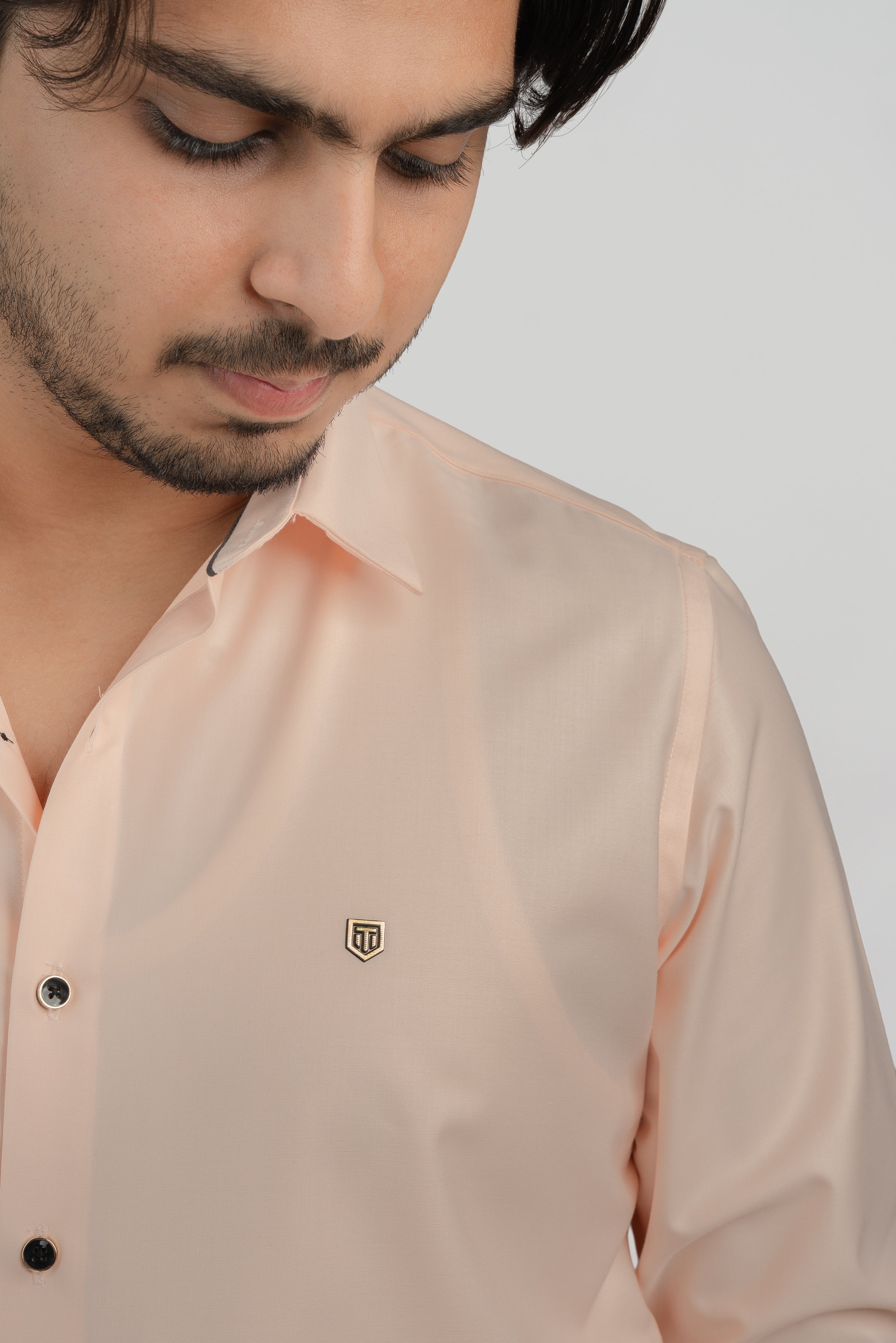 Plain Peach full sleeve shirt