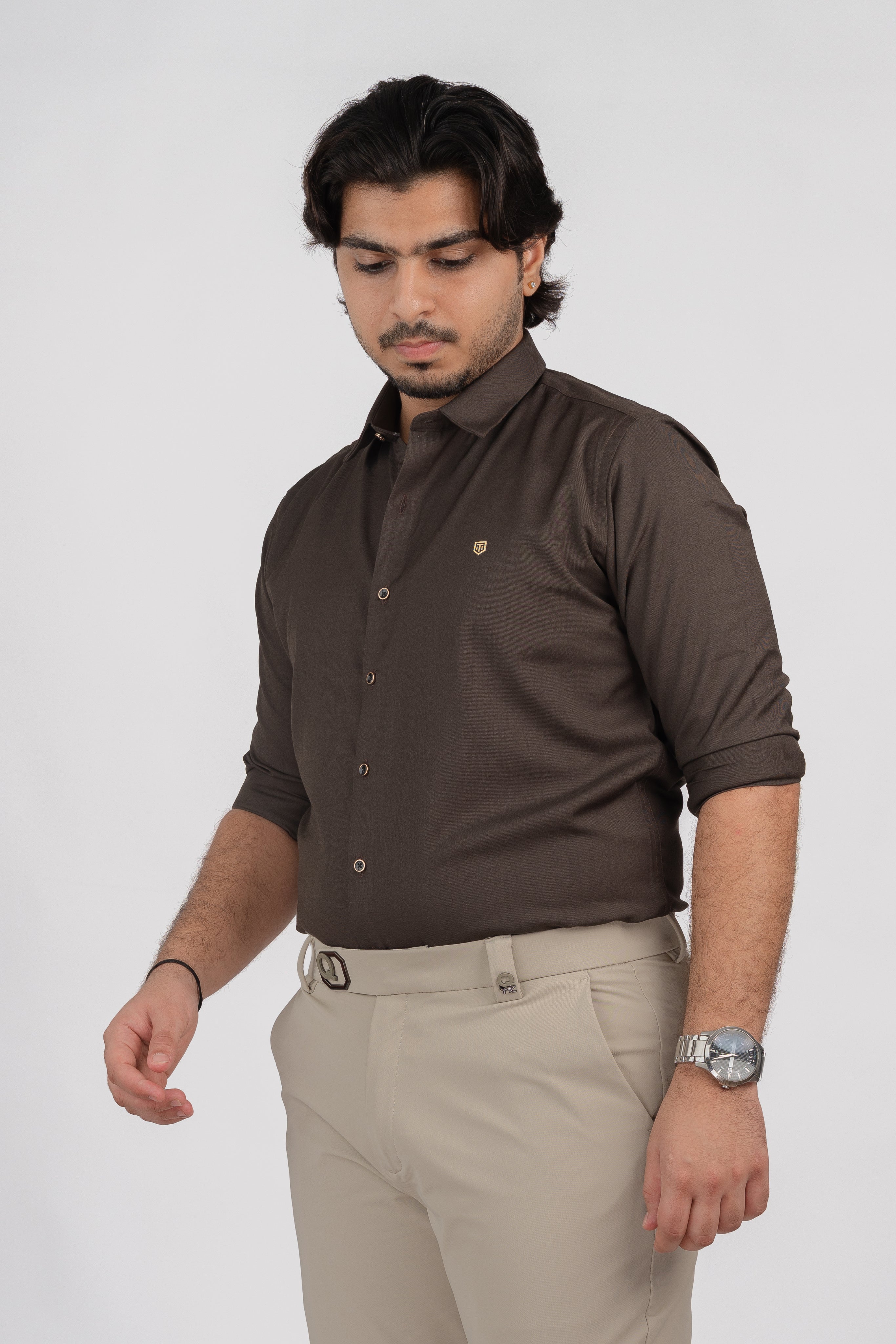 Plain Brown Full sleeve shirt
