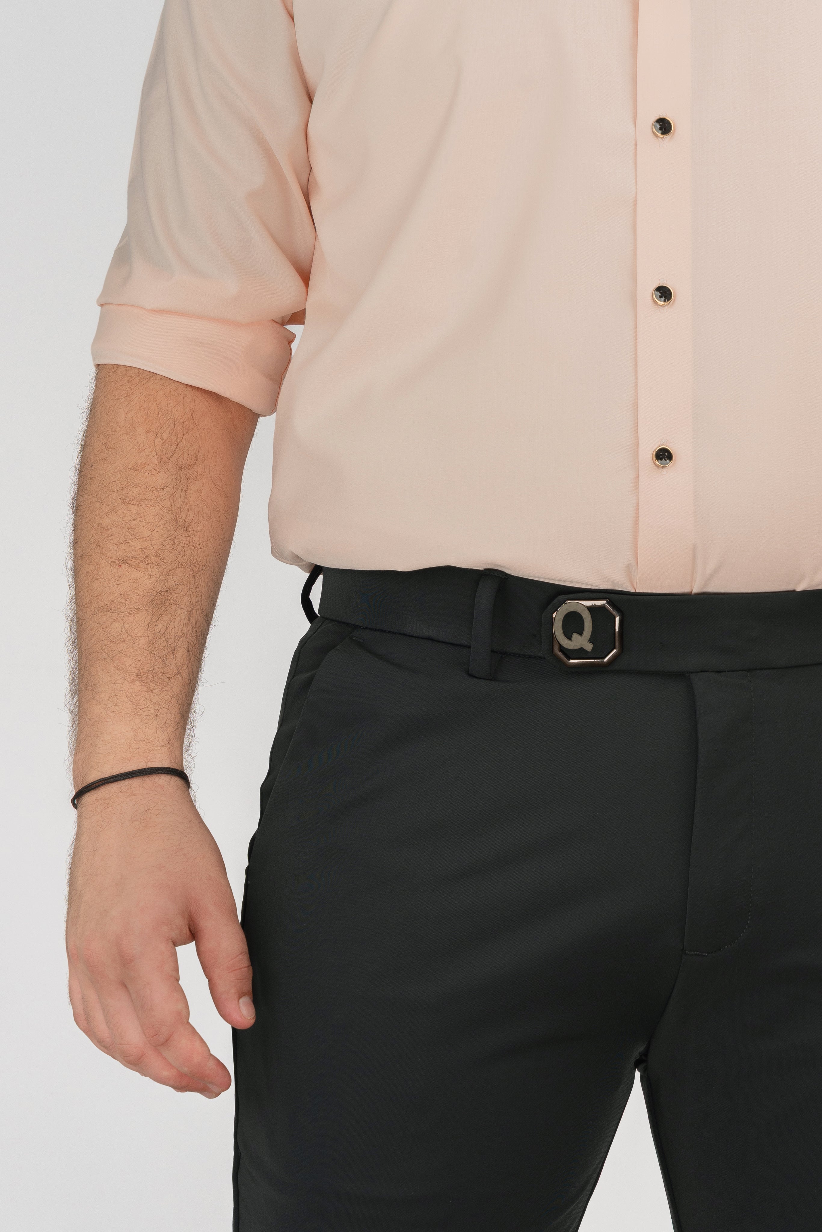 Dark Green Buckle Pant