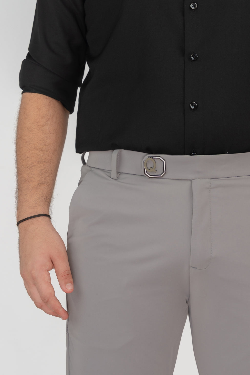 Light Grey Buckle Pant 14