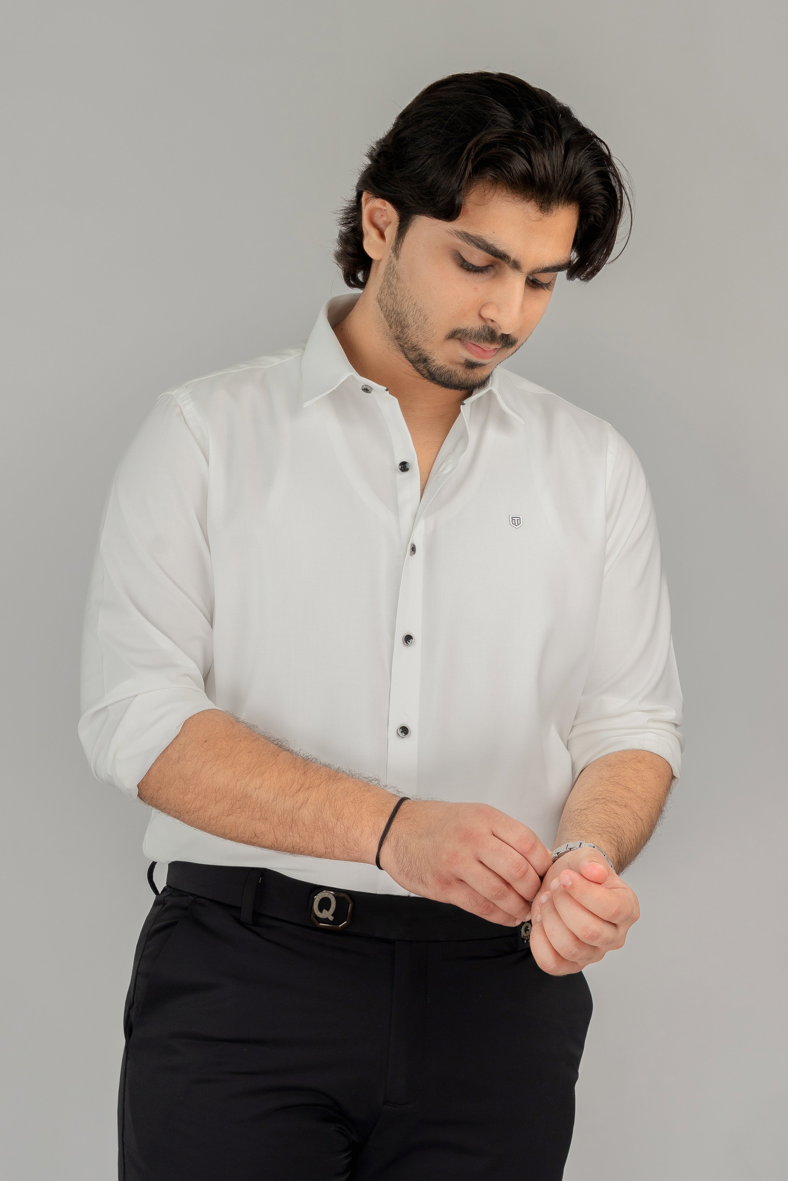 Plain White Full Sleeve Formal Shirt
