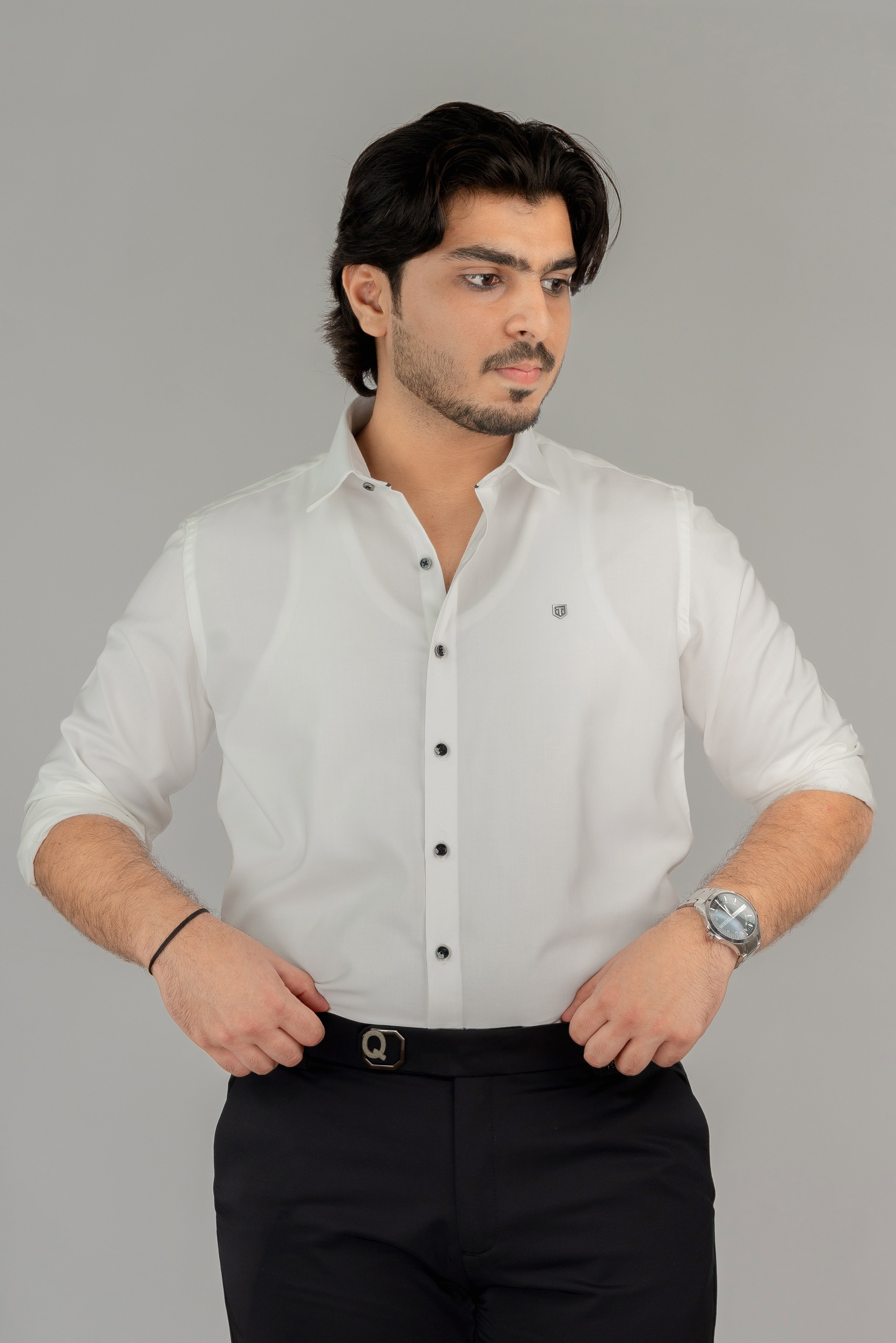 Plain White Full Sleeve Formal Shirt