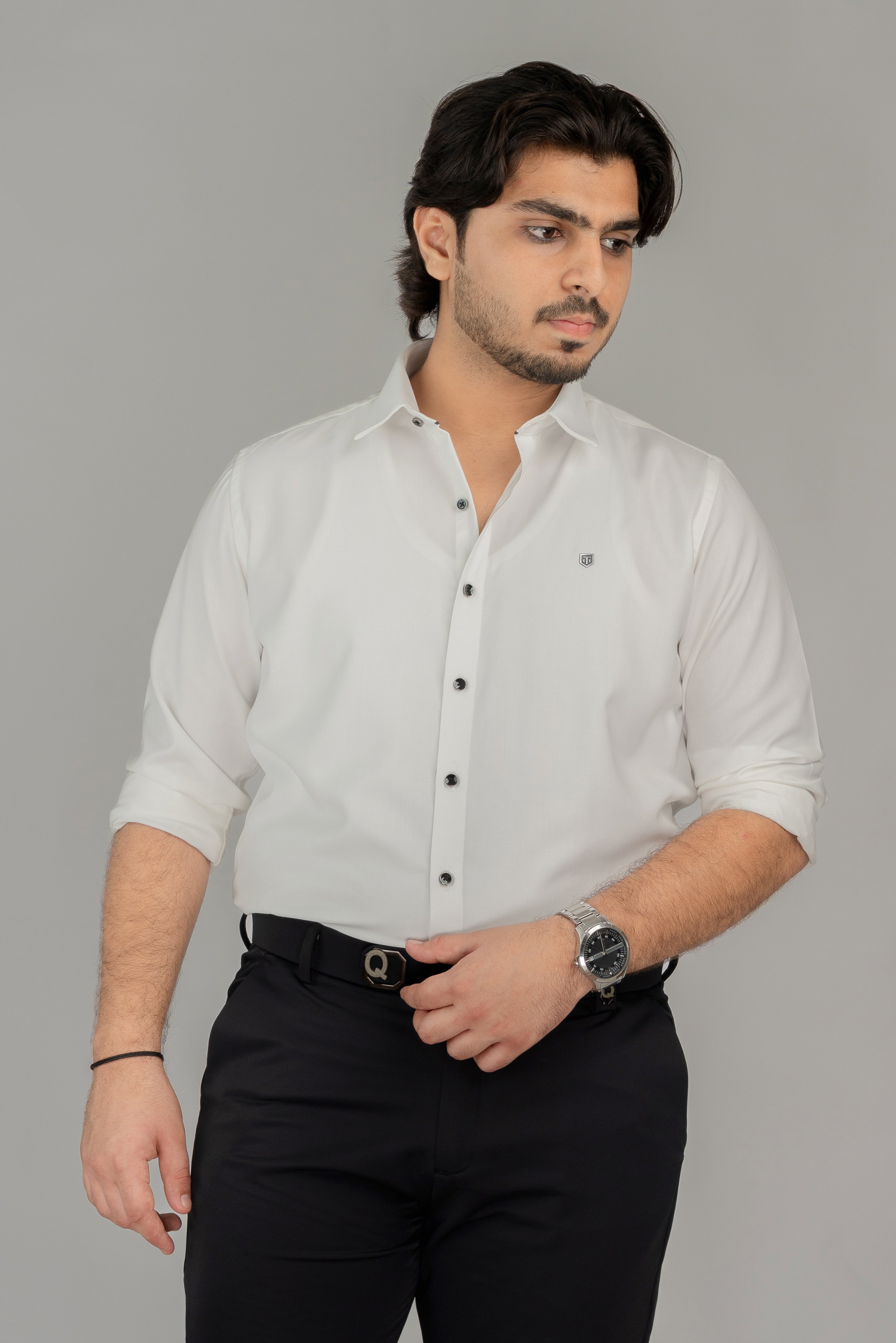 Plain White Full Sleeve Formal Shirt